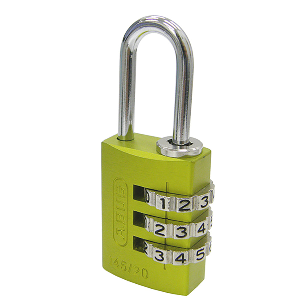 145 コンビネーション パドロック 145/20 YELLOW (イエロー:黄)_ABUS (アバス)